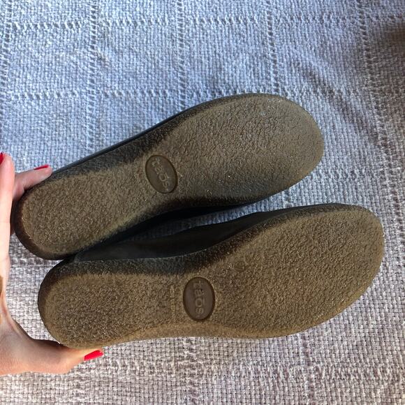 Taos Mary Jane Ballet Flats 37 6-6.5 Brown Leather Slip On 37 6-6.5 Casual Chic - Picture 10 of 11